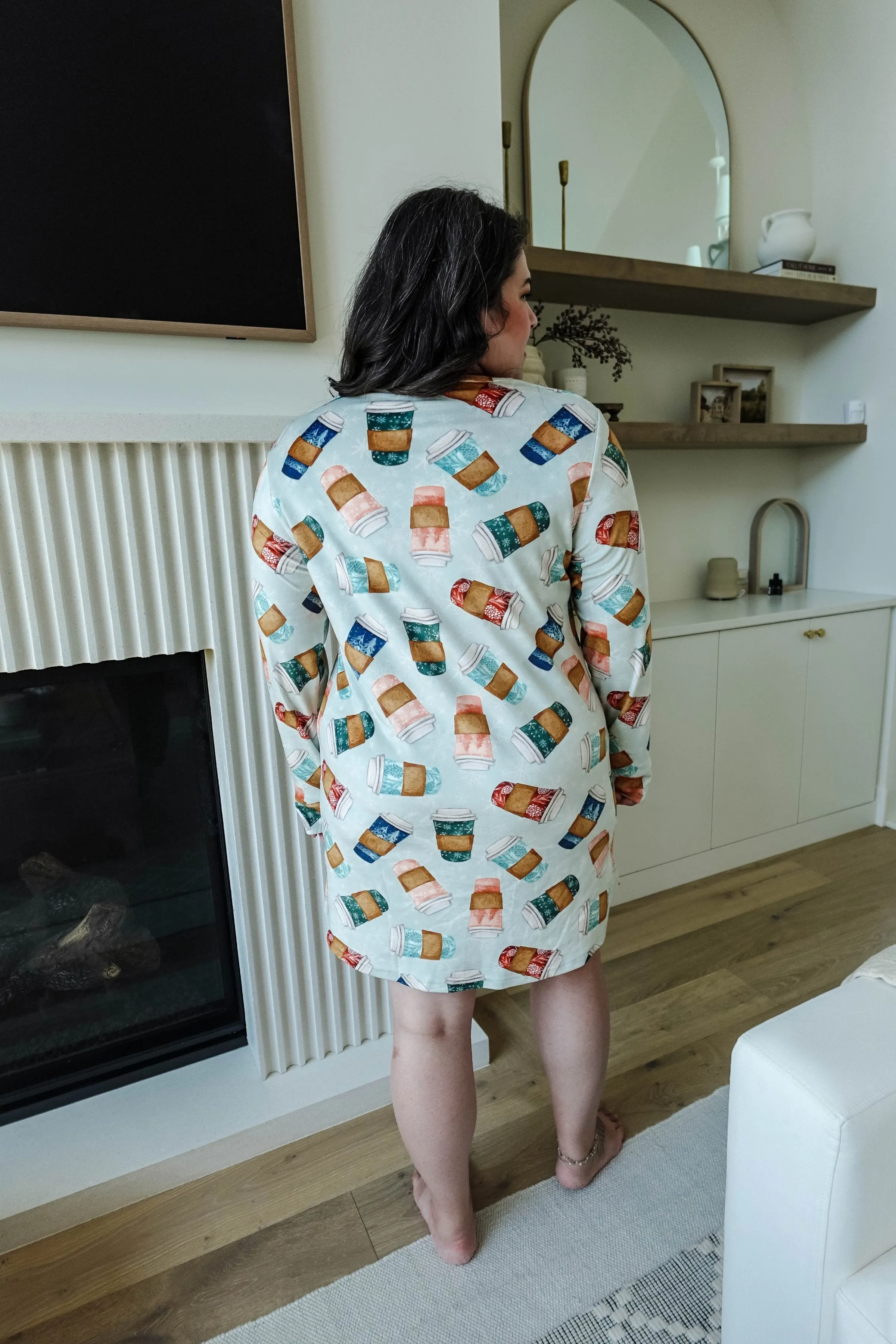 🥤 Nightshirt Velvety Velour Coffee Break🥤