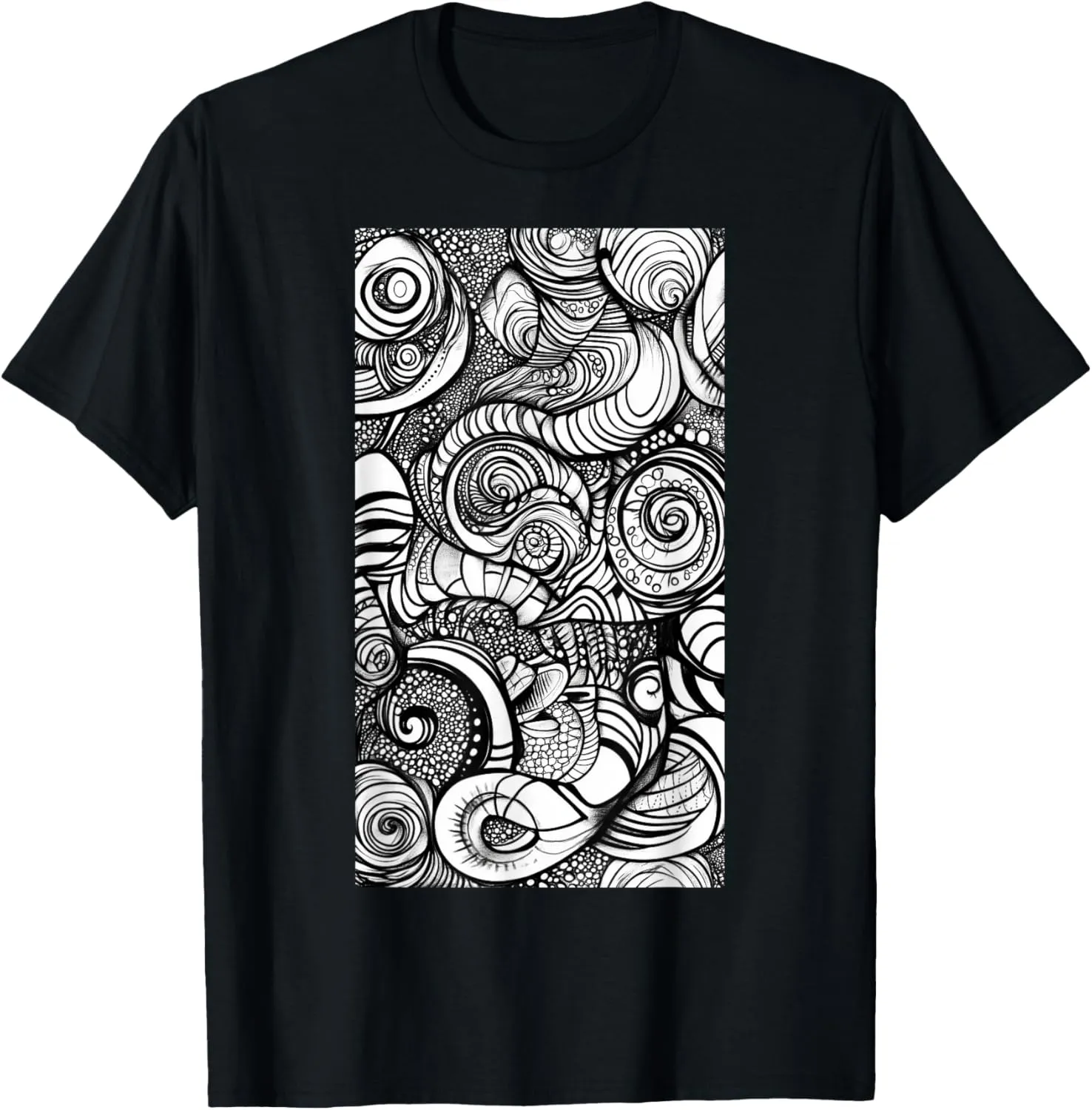 Abstract art Line art Swirling patterns Artistic T-Shirt