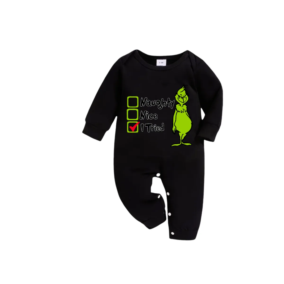 Christmas Cartoon Pattern and Text Print Black Long Sleeve Top with Blue & Black Plaid Family Matching Pajamas