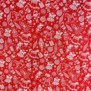 Christmas Polycotton Prints - Cracking Christmas - Sold by Half Metre