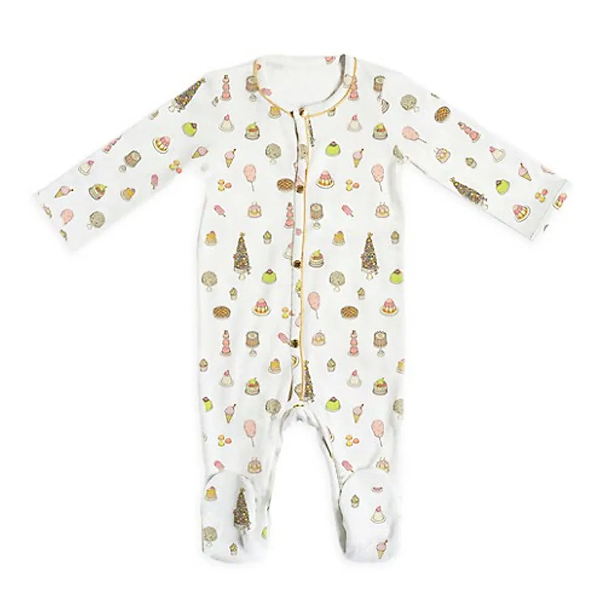 Classic Playsuit Footed Onesie in Sweetie Pie