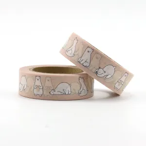 Cute Polar Bear Washi Tape - Craft Supplies - Scrapbooking - Planner Stickers - Erin Condren - Bujo Planner - Bible Journaling
