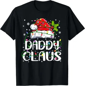 Daddy Claus Shirt Christmas Lights Pajama Family Matching T-Shirt