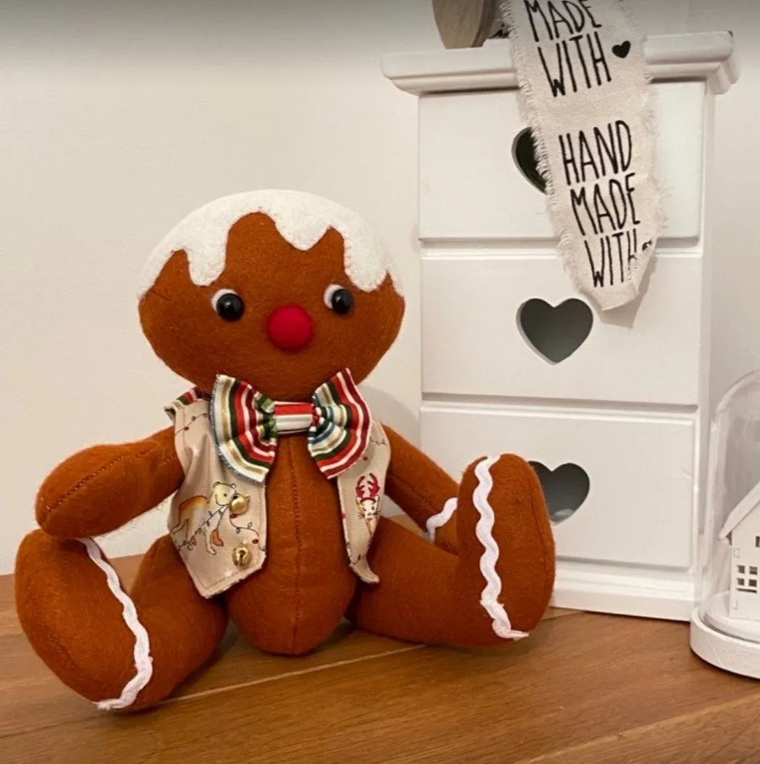 ***DOWNLOAD*** Ginny Gingerbread with Dress & Waistcoat - Sewing Pattern and Instructions - By Sherree Banner