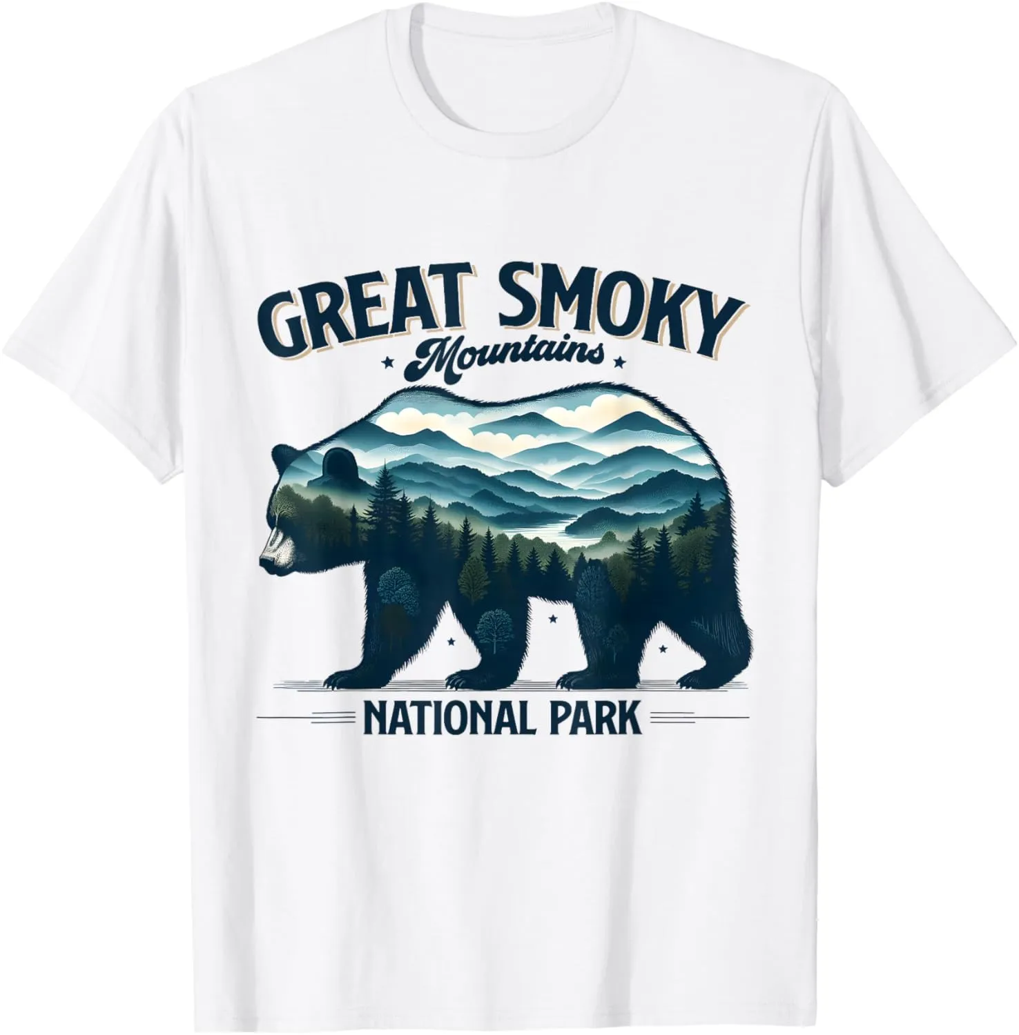 Hiking Camping Great Smoky Mountains National Park Bear T-Shirt