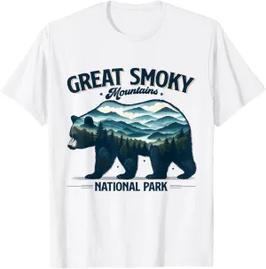 Hiking Camping Great Smoky Mountains National Park Bear T-Shirt