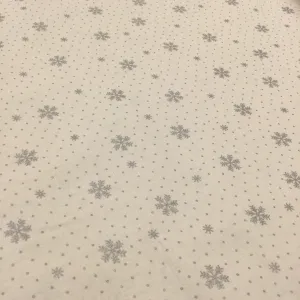 Ivory Snowflake Christmas Print