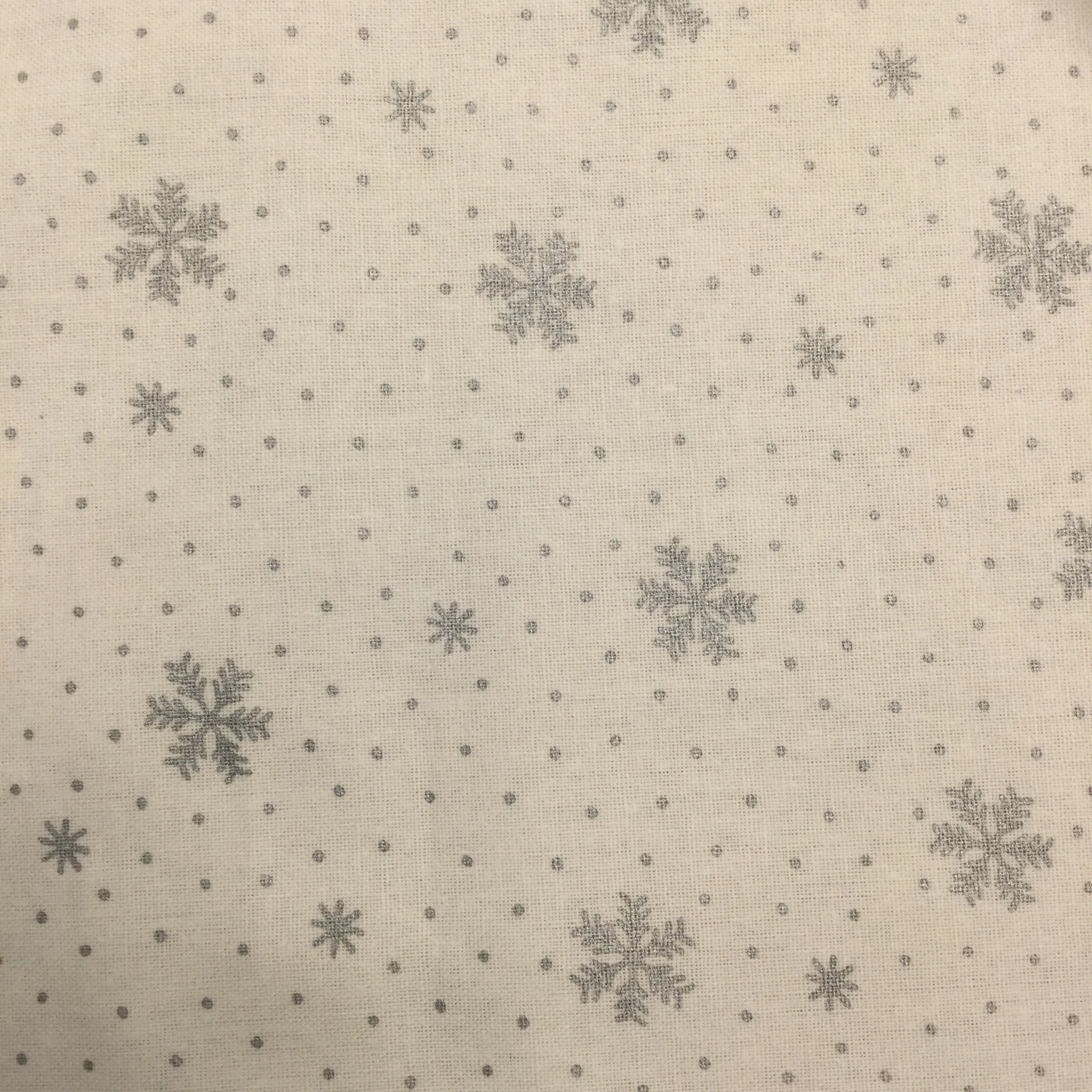 Ivory Snowflake Christmas Print