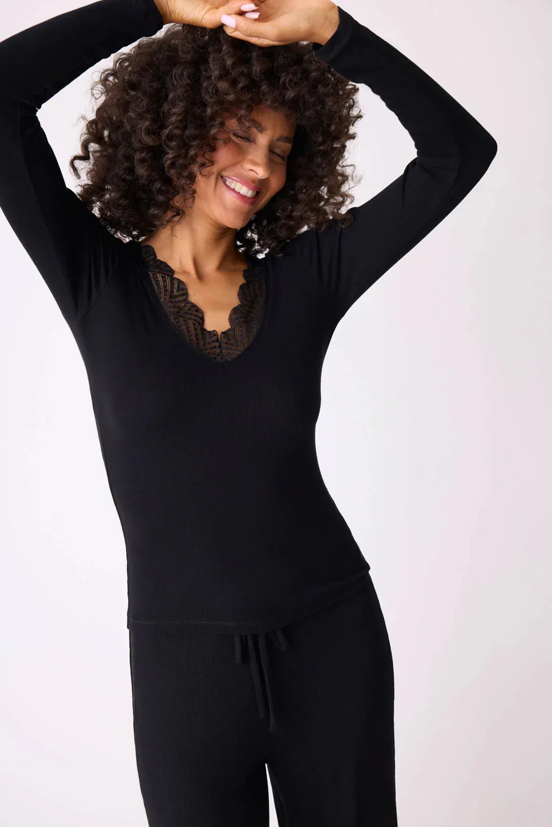 PJS Lacey Basics L/S Top