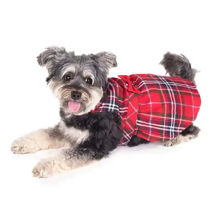Red Plaid Dog Dress